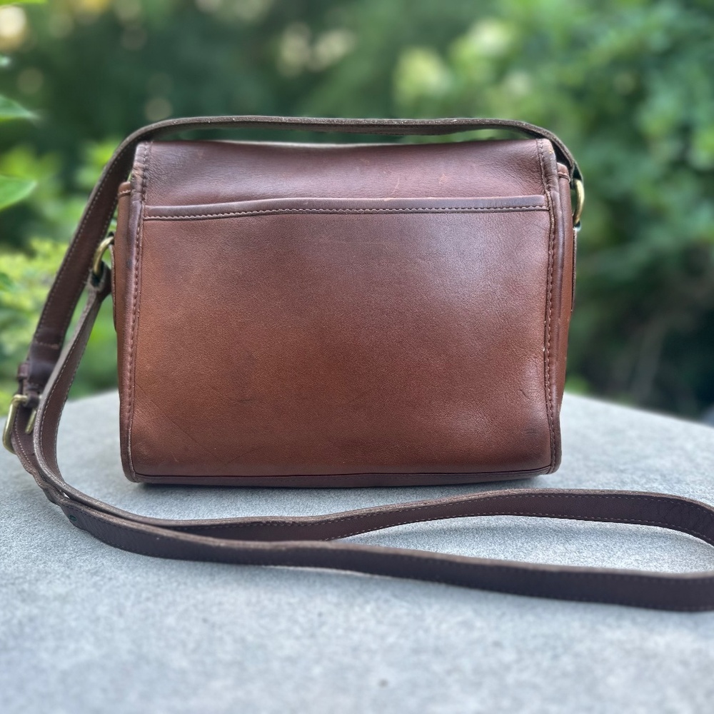 Vintage Coach Devon Leather Shoulder/Crossbody in brown Handbag - Picture 2 of 5